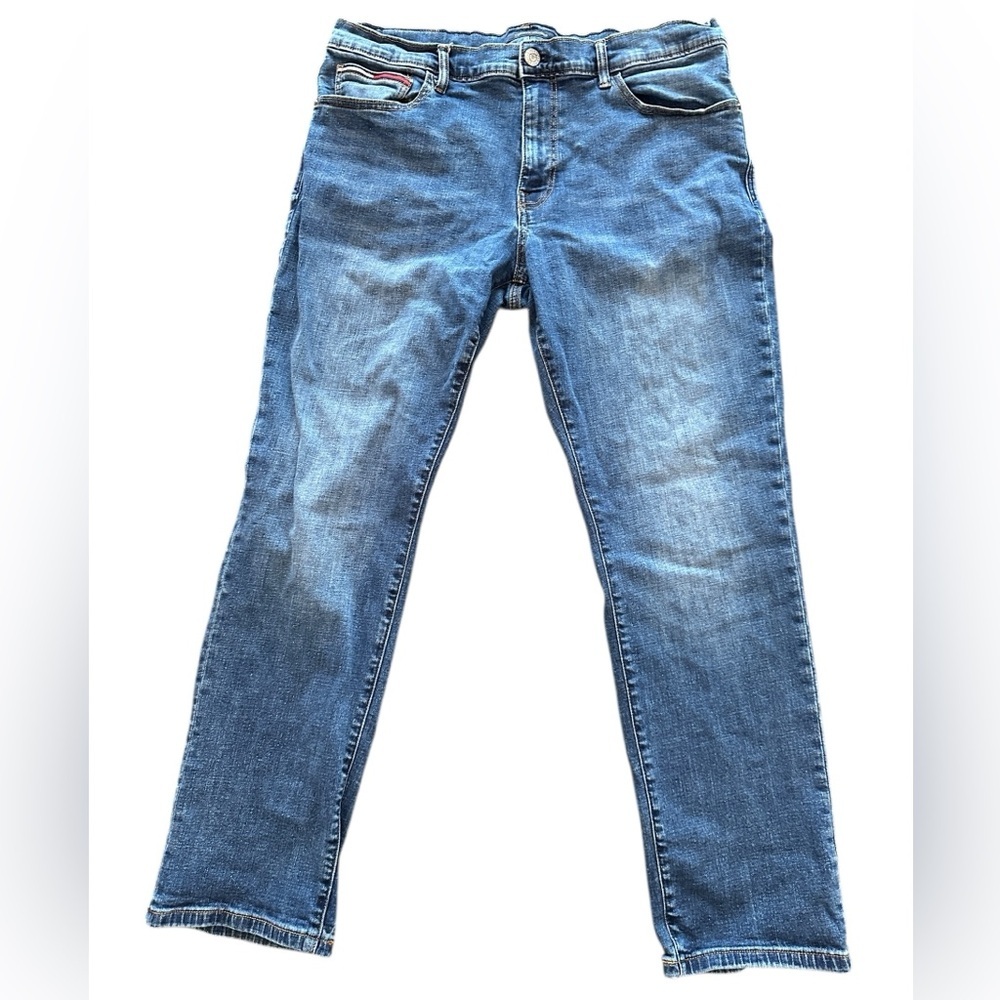 Tommy Hilfiger‎ Straight Leg Jeans Men 36x30 Blue Medium Wash Excellent Stretch